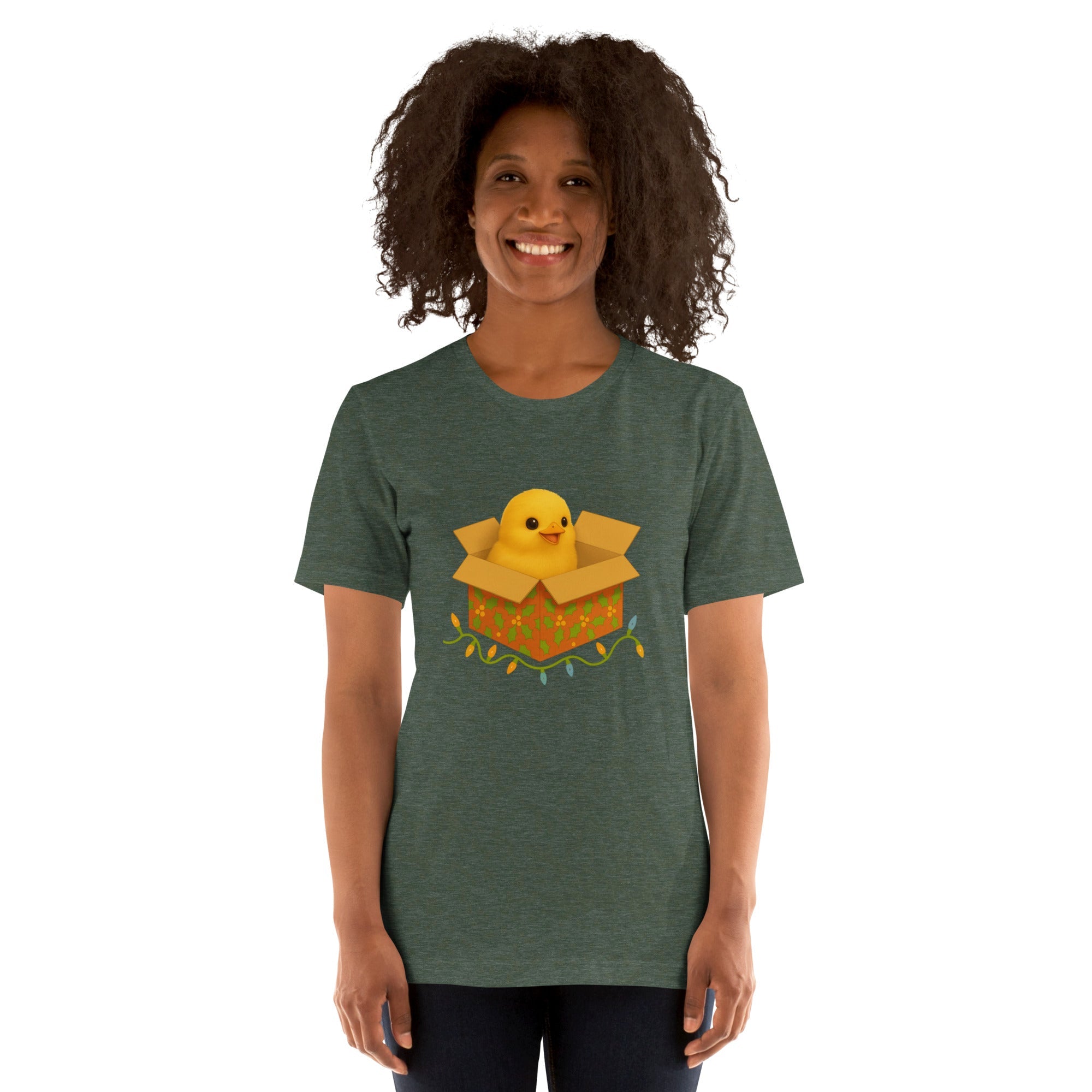 Chickmas Chick in a box Unisex t-shirt