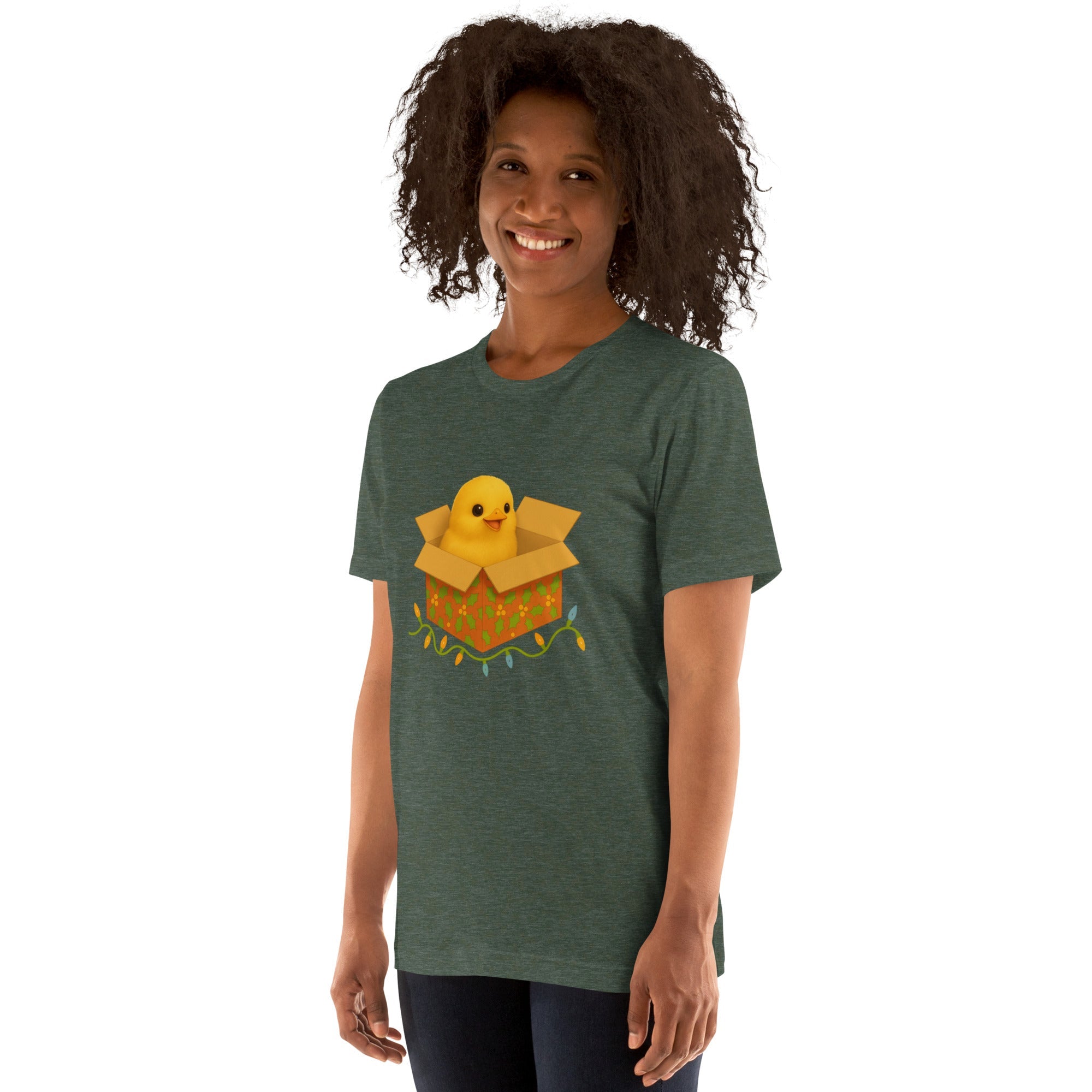 Chickmas Chick in a box Unisex t-shirt
