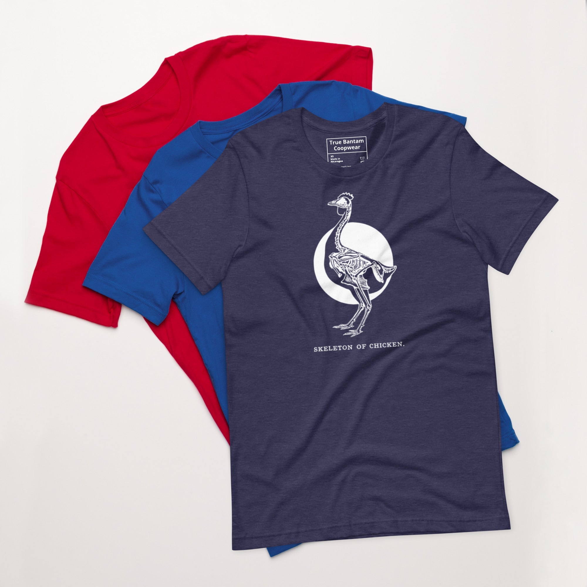 Retro Chicken Skeleton Unisex t-shirt
