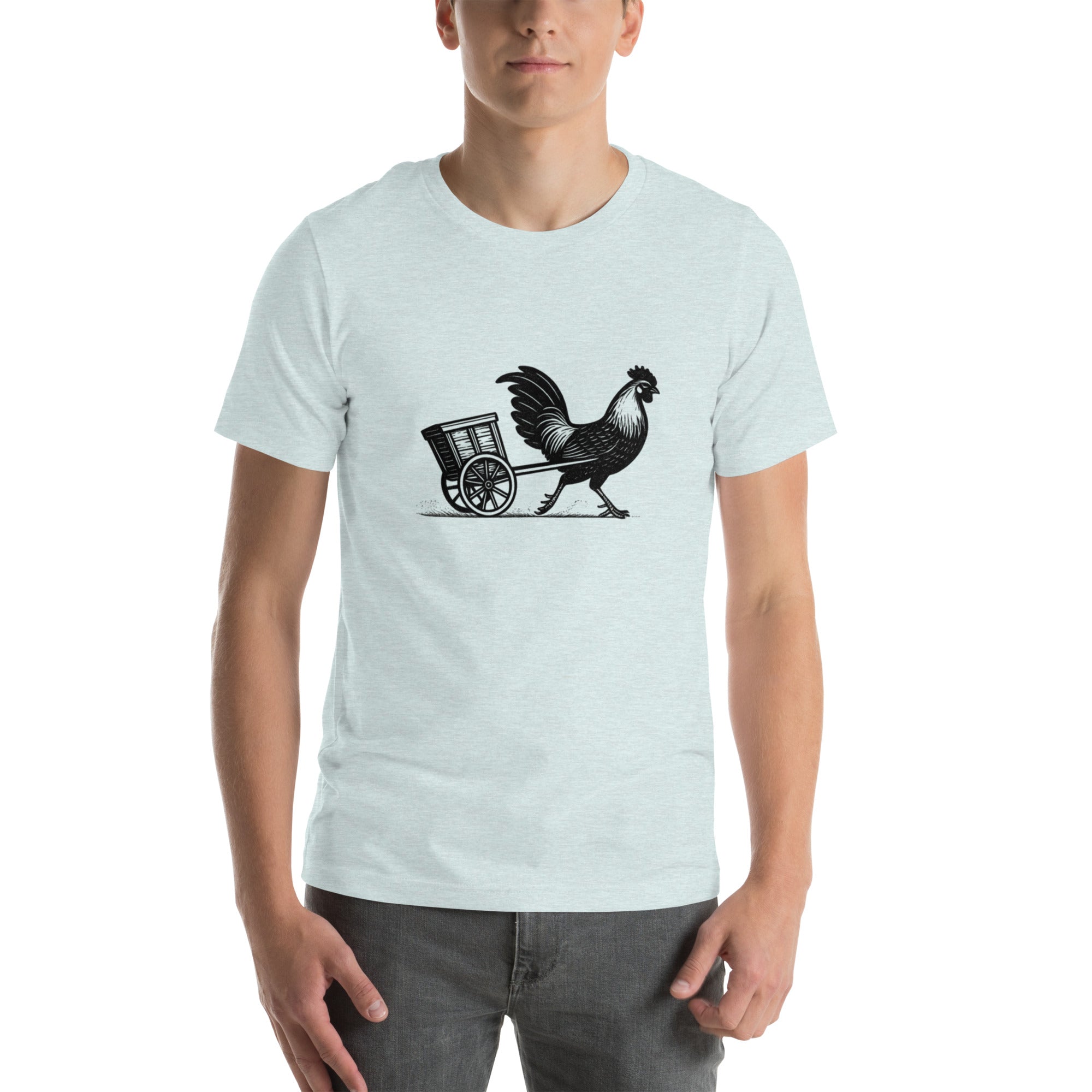 Retro Chicken Chariot Racer Unisex t-shirt