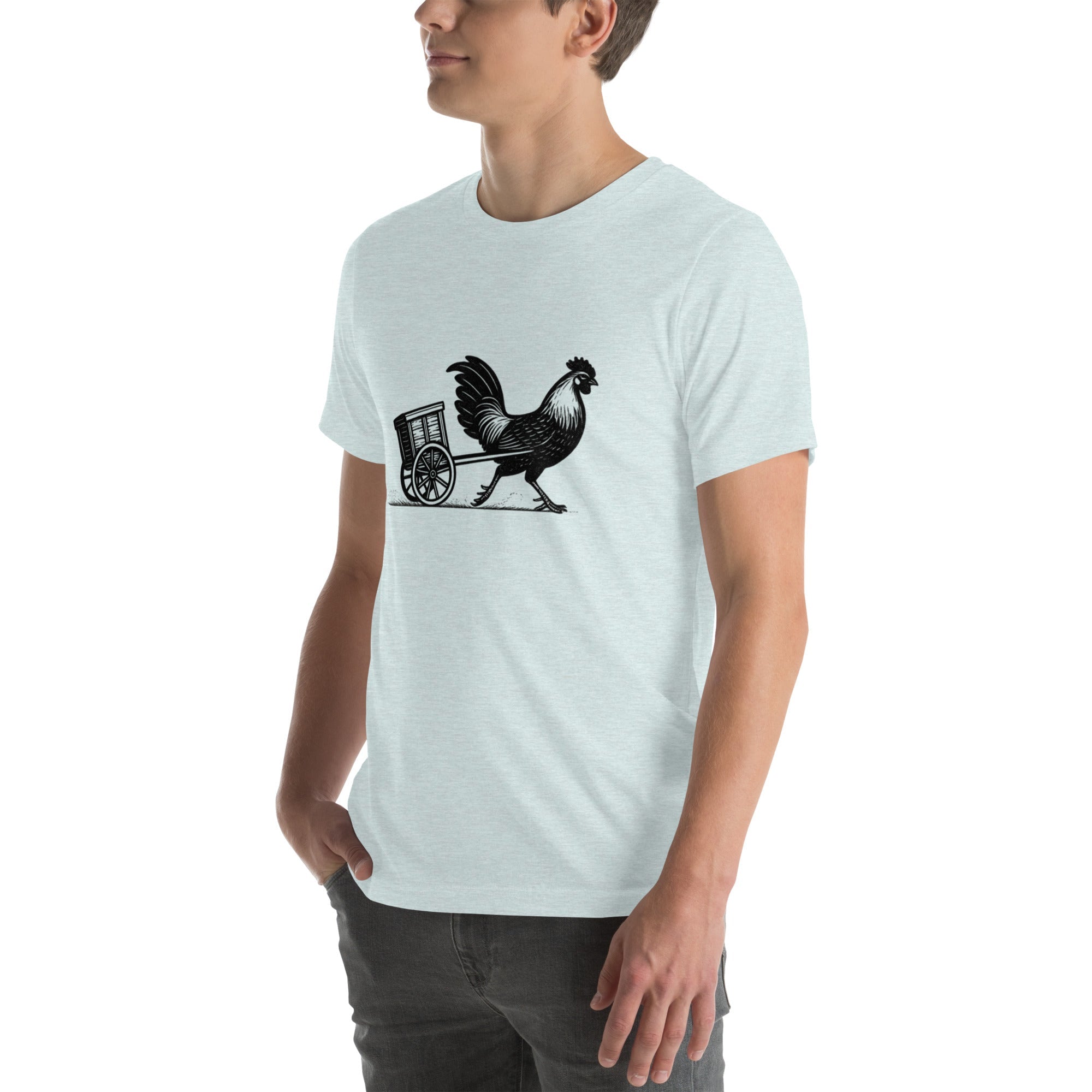 Retro Chicken Chariot Racer Unisex t-shirt