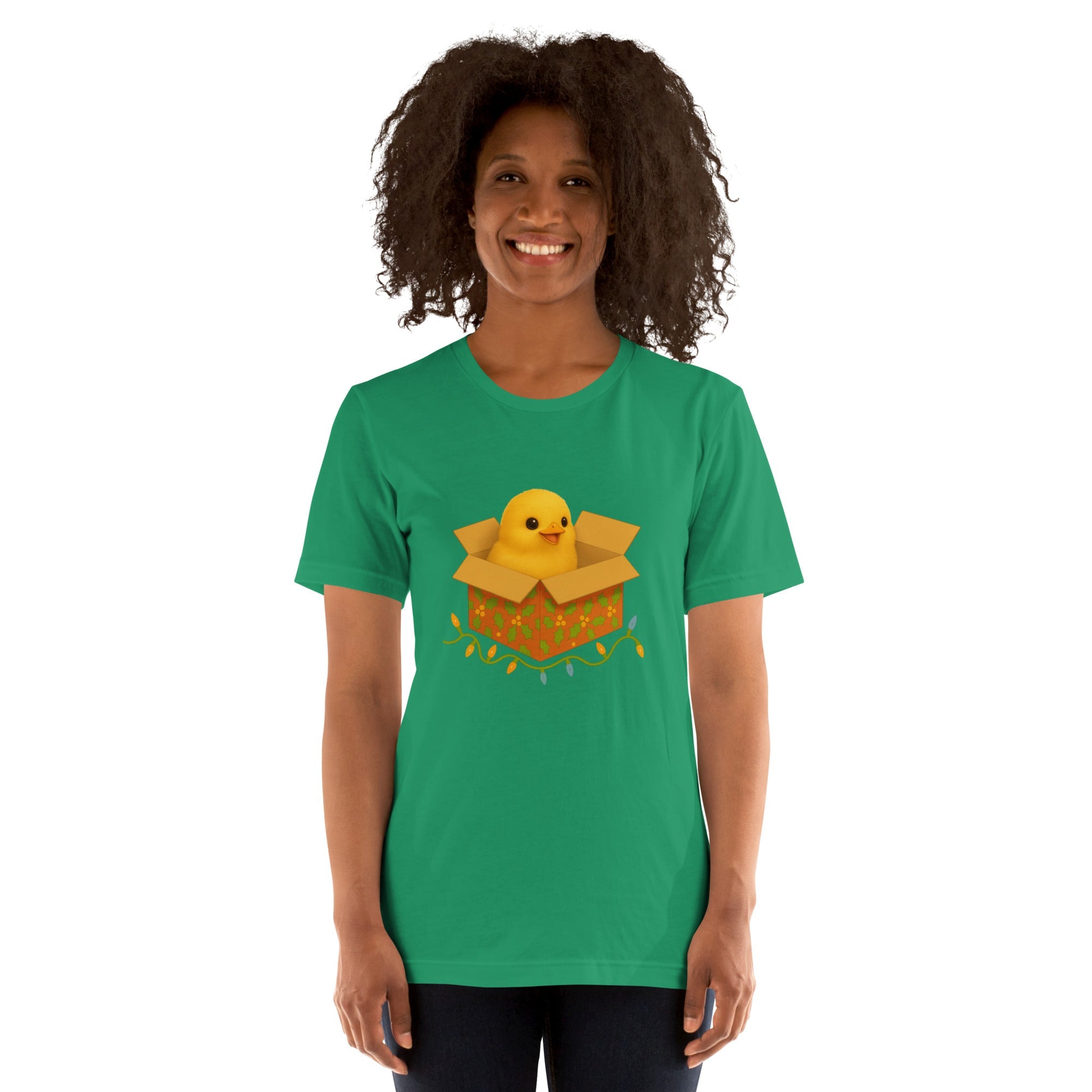 Chickmas Chick in a box Unisex t-shirt