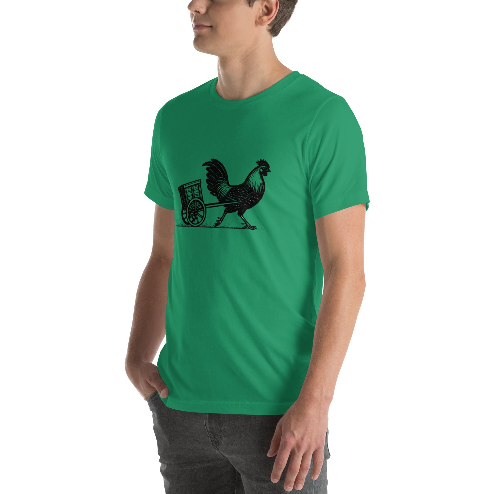 Retro Chicken Chariot Racer Unisex t-shirt
