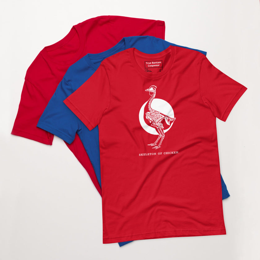 Retro Chicken Skeleton Unisex t-shirt
