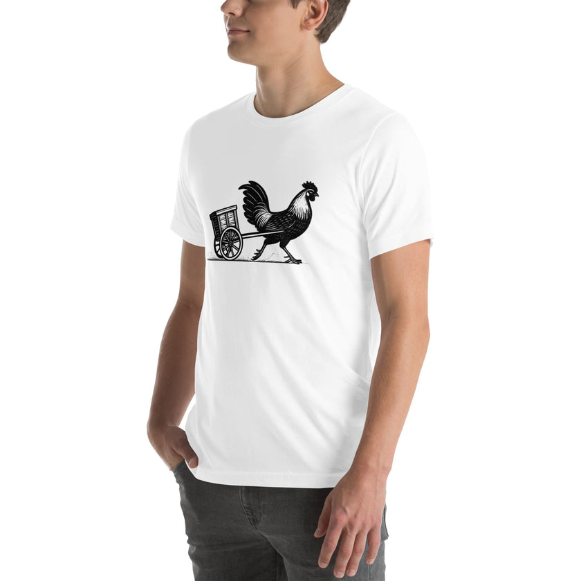 Retro Chicken Chariot Racer Unisex t-shirt