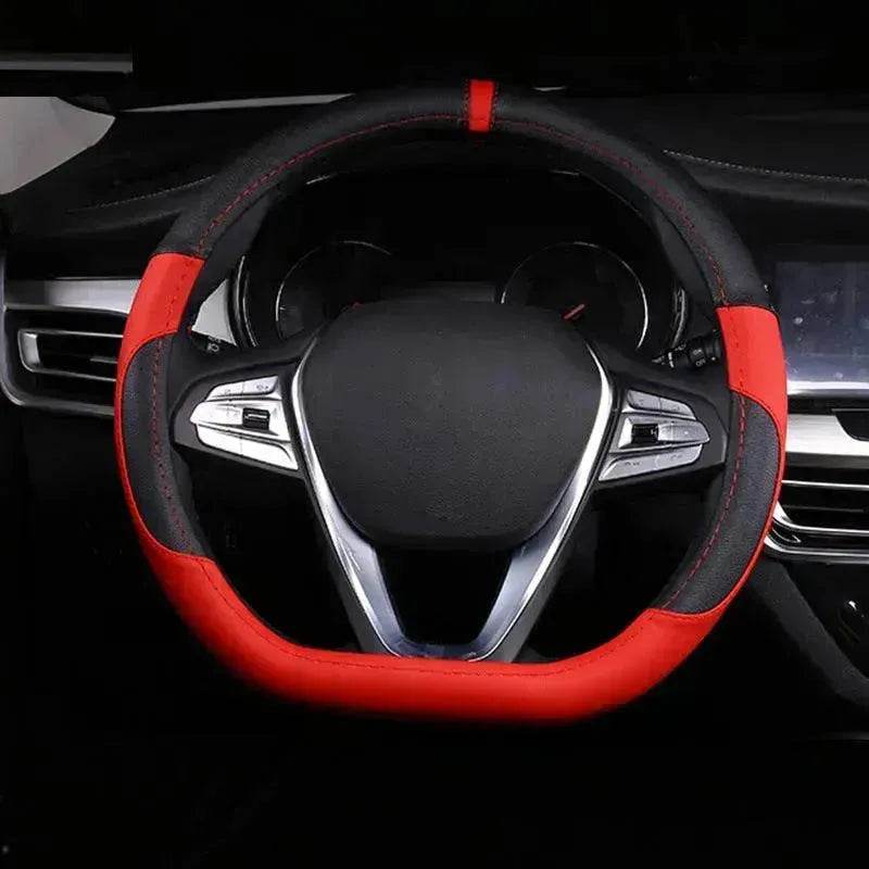 Universal Leather Steering Wheel Cover Suitable for the Four Season.