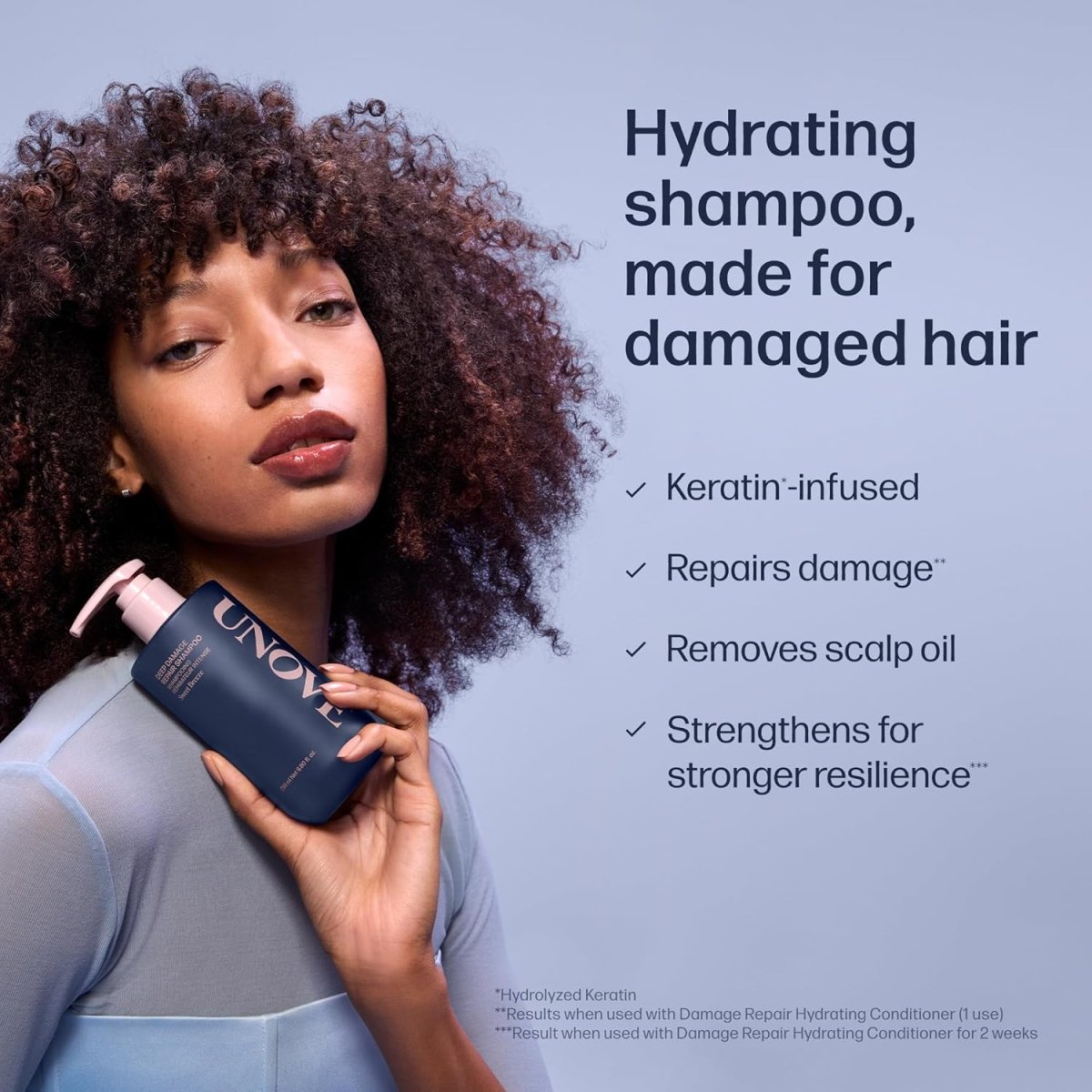 Unove Deep Damage Repair Shampoo 500ml - Rosy Aura