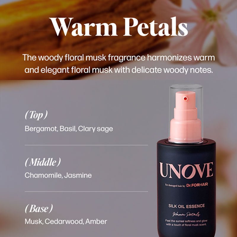 Unove Silk Oil Essence 70ml - Warm Petal