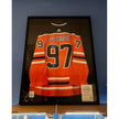 Upper Deck Connor McDavid Autographed Authentic Edmonton Oilers Adidas Orange Jersey - Framed
