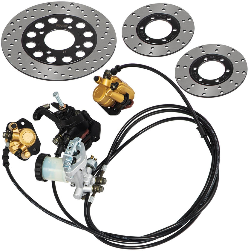 VEVOR GO-Kart Brake Master Cylinder Kit for 150cc Go Kart Hydraulic Brake Kit Universal Go Karts Brake Kit Kandi Complete Including Master Cylinder, Hose, Caliper