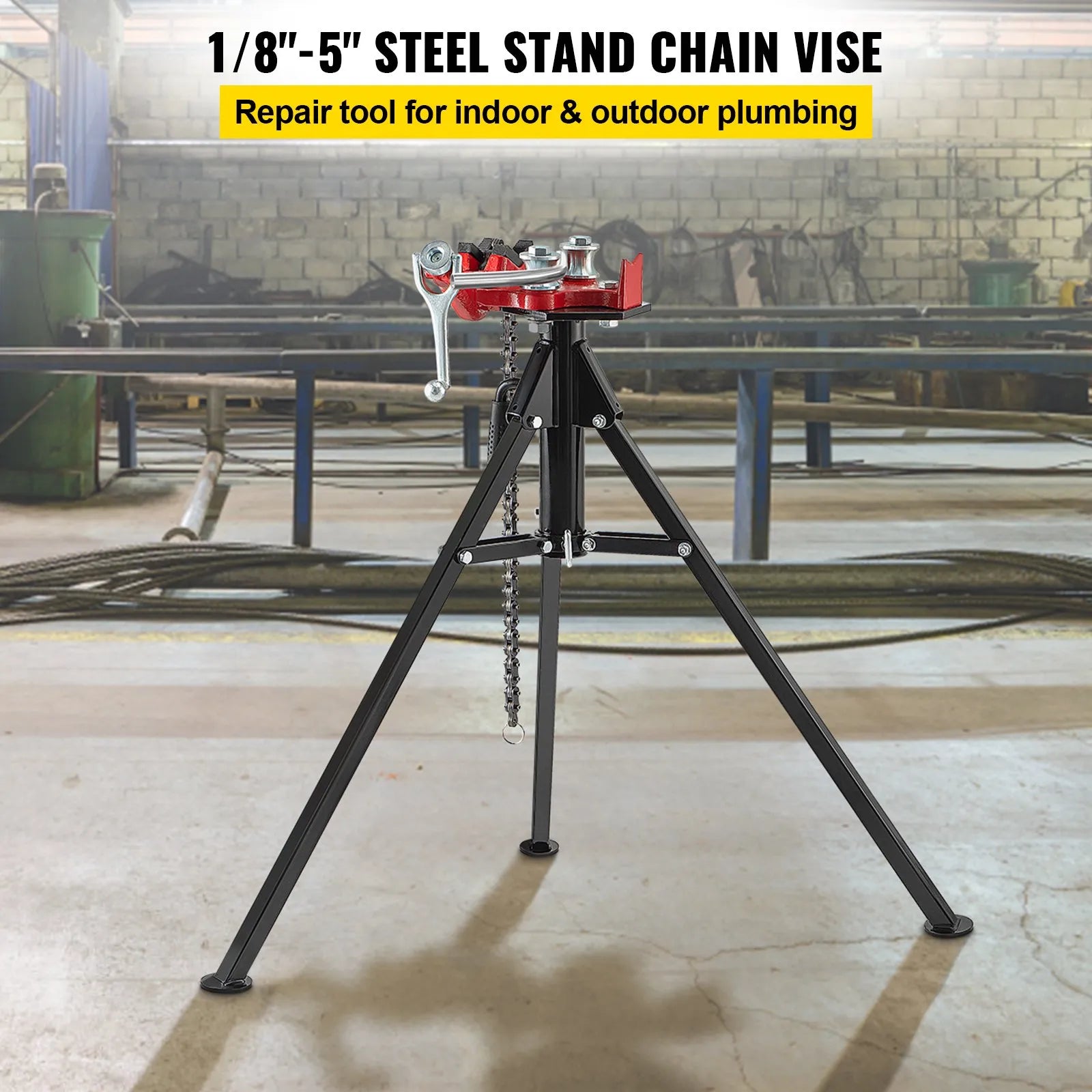 VEVOR Tripod Pipe Chain Vise, 1/8