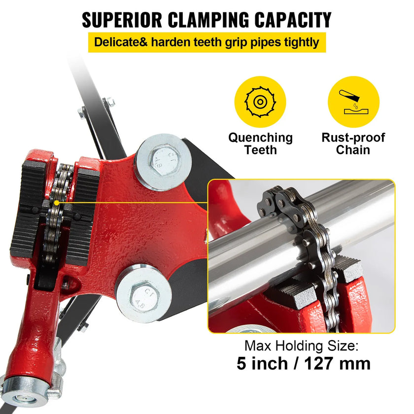 VEVOR Tripod Pipe Chain Vise, 1/8