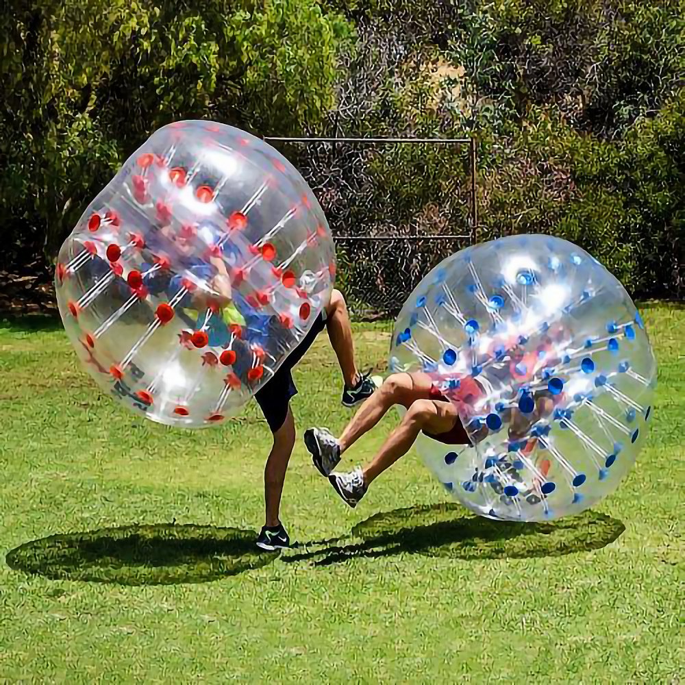 VEVOR Inflatable Bumper Ball 4 FT / 1.2M Diameter, Bubble Soccer Ball, Blow It Up in 5 Min, Inflatable Zorb Ball for Adults or Children (4 FT, Red Dot)