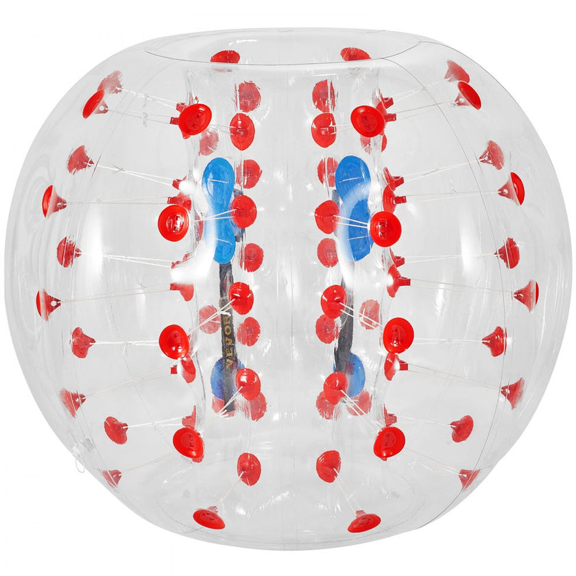 VEVOR Inflatable Bumper Ball 4 FT / 1.2M Diameter, Bubble Soccer Ball, Blow It Up in 5 Min, Inflatable Zorb Ball for Adults or Children (4 FT, Red Dot)