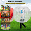 VEVOR Inflatable Bumper Ball 5 FT / 1.5M Diameter, Bubble Soccer Ball, Blow It Up in 5 Min, Inflatable Zorb Ball for Adults or Children (5 FT, Transparent)