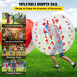 VEVOR Inflatable Bumper Ball 5 FT / 1.5M Diameter, Bubble Soccer Ball, Blow It Up in 5 Min, Inflatable Zorb Ball for Adults or Children (5 FT, Red Dot )