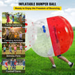 VEVOR Inflatable Bumper Ball 5 FT / 1.5M Diameter, Bubble Soccer Ball, Blow It Up in 5 Min, Inflatable Zorb Ball for Adults or Children (5 FT, Red)