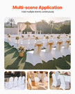 VEVOR Stretch Spandex Folding Chair Covers, Universal Fitted Chair Cover, Removable Washable Protective Slipcovers, for Wedding, Holiday, Banquet, Party, Celebration, Dining (100PCS White)