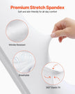 VEVOR Stretch Spandex Folding Chair Covers, Universal Fitted Chair Cover, Removable Washable Protective Slipcovers, for Wedding, Holiday, Banquet, Party, Celebration, Dining (100PCS White)