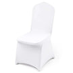 VEVOR Stretch Spandex Folding Chair Covers, Universal Fitted Chair Cover, Removable Washable Protective Slipcovers, for Wedding, Holiday, Banquet, Party, Celebration, Dining (100PCS White)
