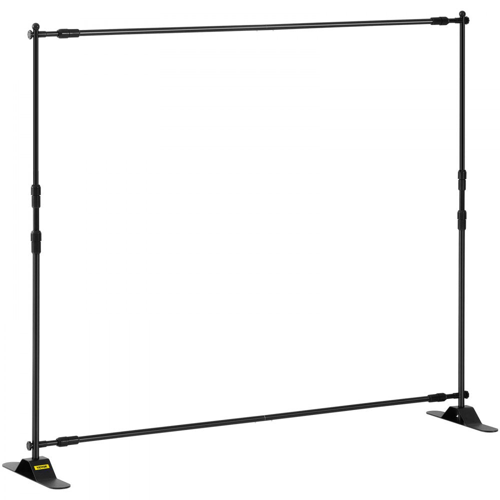 VEVOR 10 x 8 Ft Backdrop Banner Stand Adjustable Height and Width Newest Step and Repeat for Trade Show Wall Exhibitor Photo Booth Background