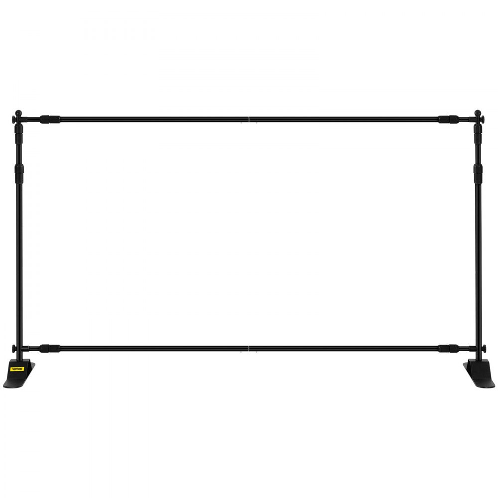 VEVOR 10 x 8 Ft Backdrop Banner Stand Adjustable Height and Width Newest Step and Repeat for Trade Show Wall Exhibitor Photo Booth Background