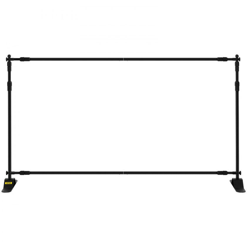 VEVOR 10 x 8 Ft Backdrop Banner Stand Adjustable Height and Width Newest Step and Repeat for Trade Show Wall Exhibitor Photo Booth Background