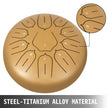 VEVOR Steel Tongue Drum 11 Notes 10 Inches Dia Lotus type Tongue Drum Golden Handpan Drum Notes Percussion Instrument Steel Drums Instruments with Bag, Music Book, Mallets, Mallet Bracket