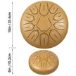 VEVOR Steel Tongue Drum 11 Notes 10 Inches Dia Lotus type Tongue Drum Golden Handpan Drum Notes Percussion Instrument Steel Drums Instruments with Bag, Music Book, Mallets, Mallet Bracket