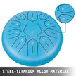 VEVOR Steel Tongue Drum 11 Notes 10 Inches Dia Tongue Drum Sky Blue Handpan Drum Notes Percussion Instrument Steel Drums Instruments with Bag, Book, Mallets, Mallet Bracket