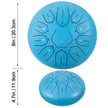 VEVOR Steel Tongue Drum 11 Notes 10 Inches Dia Tongue Drum Sky Blue Handpan Drum Notes Percussion Instrument Steel Drums Instruments with Bag, Book, Mallets, Mallet Bracket