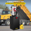 VEVOR Hydraulic Pump, 10 Quart Hydraulic Power Unit, Single Acting Hydraulic Pump, 12V DC Hydraulic Pump (Steel Reservoir, Single Acting, 3200 PSI) w/SAE#6 Connector for Dump Trailer Car Lifting