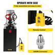 VEVOR Hydraulic Pump, 10 Quart Hydraulic Power Unit, Single Acting Hydraulic Pump, 12V DC Hydraulic Pump (Steel Reservoir, Single Acting, 3200 PSI) w/SAE#6 Connector for Dump Trailer Car Lifting