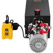 VEVOR Hydraulic Pump, 10 Quart Hydraulic Power Unit, Single Acting Hydraulic Pump, 12V DC Hydraulic Pump (Steel Reservoir, Single Acting, 3200 PSI) w/SAE#6 Connector for Dump Trailer Car Lifting