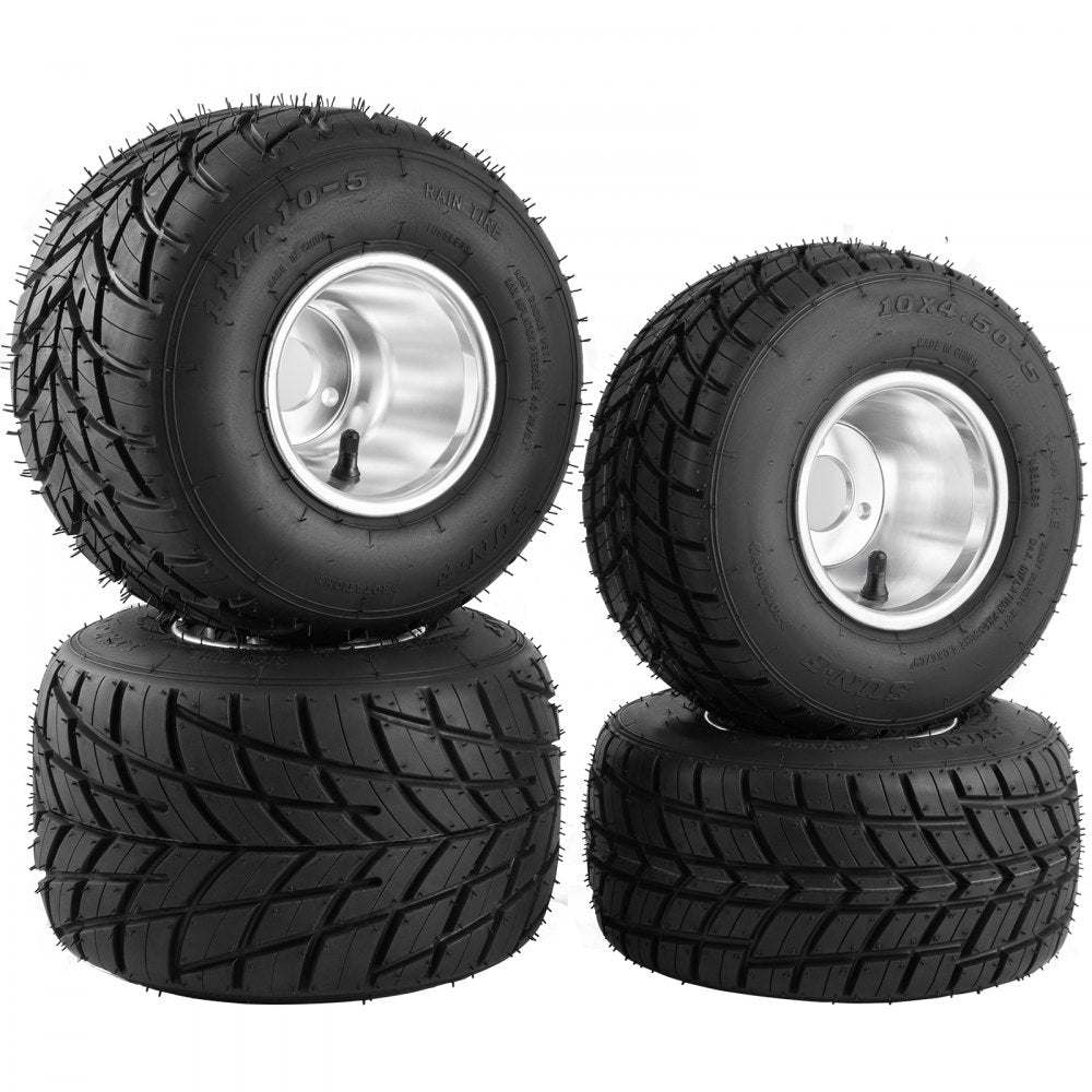VEVOR Go Kart Tires and Rims 4pcs, Go Cart Wheels and Tires 10