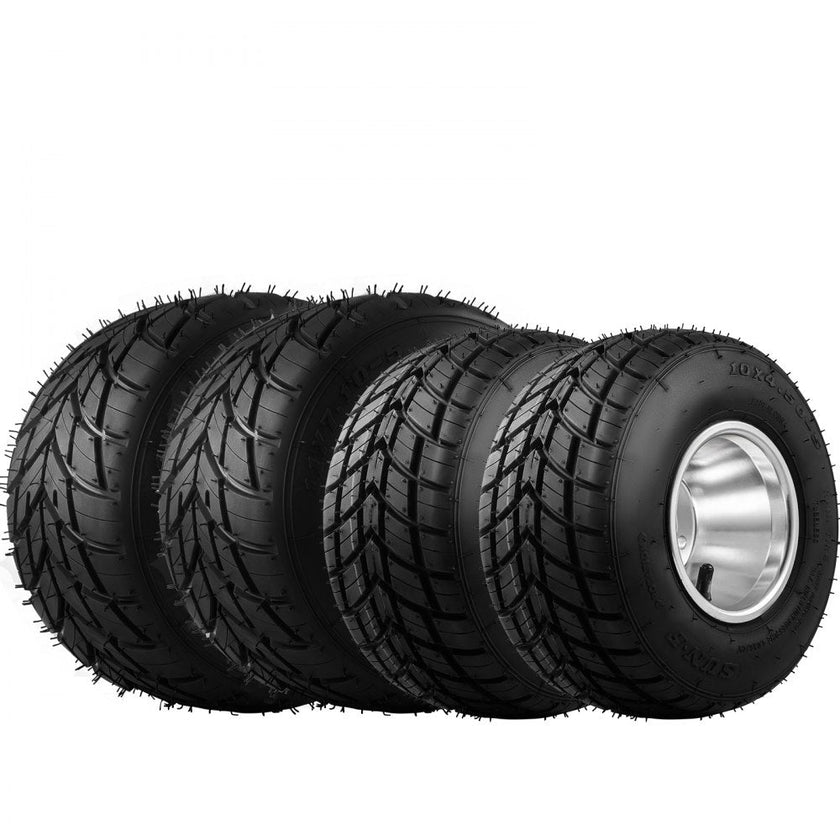 VEVOR Go Kart Tires and Rims 4pcs, Go Cart Wheels and Tires 10