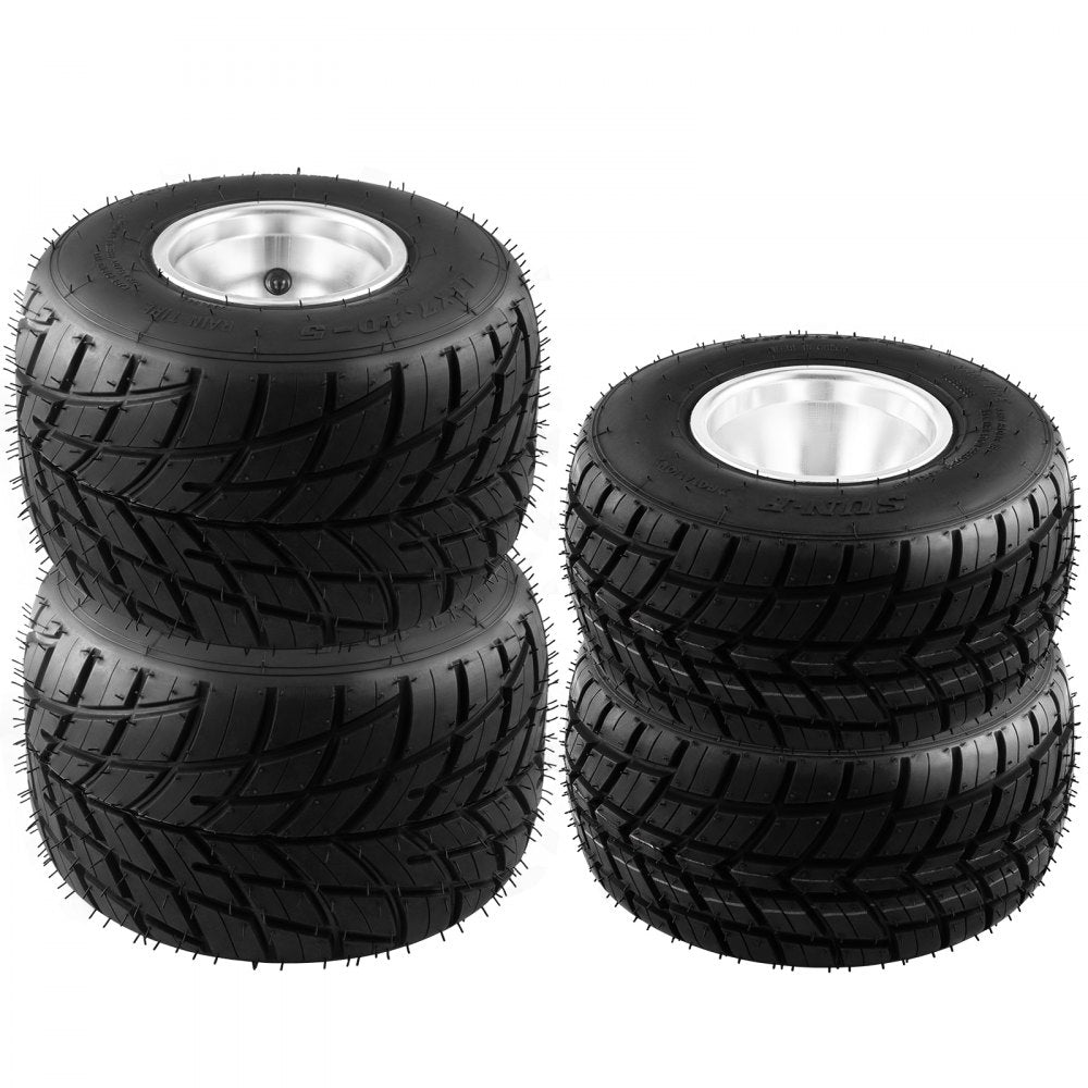 VEVOR Go Kart Tires and Rims 4pcs, Go Cart Wheels and Tires 10