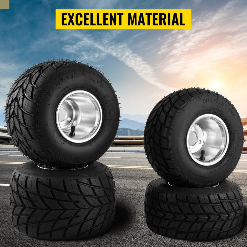 VEVOR Go Kart Tires and Rims 4pcs, Go Cart Wheels and Tires 10