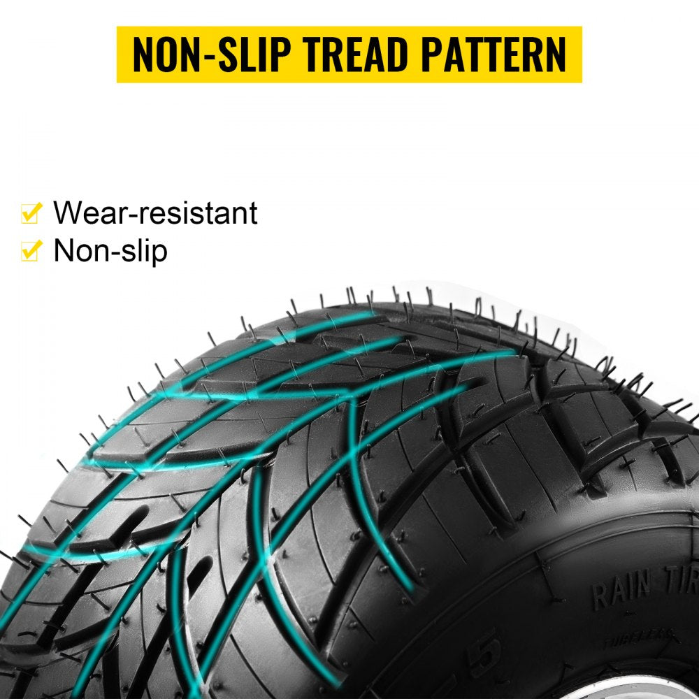 VEVOR Go Kart Tires and Rims 4pcs, Go Cart Wheels and Tires 10