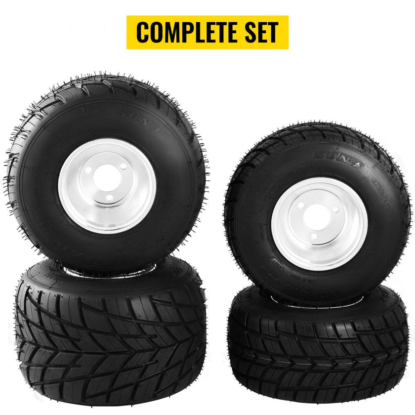 VEVOR Go Kart Tires and Rims 4pcs, Go Cart Wheels and Tires 10
