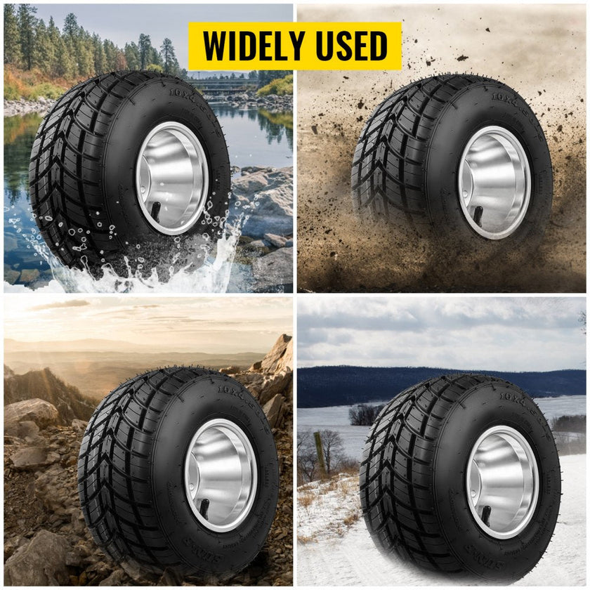VEVOR Go Kart Tires and Rims 4pcs, Go Cart Wheels and Tires 10