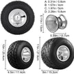 VEVOR Go Kart Tires and Rims 4pcs, Go Cart Wheels and Tires 10