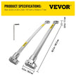 VEVOR Roof Rack Rail Cross Bar Fit for Jeep Grand Cherokee 2011-2018 Silver Set Carrier Baggage 165LBS Top Luggage Pair Durable Storage Cross Bar Roof Rails Stainless Steel