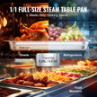 VEVOR 6 Pack Hotel Pans, Full Size Anti-Jam Steam Pan, 0.8mm Thick Stainless Steel Restaurant Steam Table Pan, 2.5-Inch Deep Commercial Table Pan, Catering Storage Food Pan, for Industrial & Scientifi