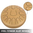 VEVOR Steel Drum 13 Notes Percussion Instrument 12 Inches Tongue Drum, Steel Tongue Drum, Steel Drums Instruments With Bag, Book, Mallets, Mallet Bracket, Hang Pan Drum Instrument, Golden