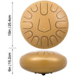 VEVOR Steel Drum 13 Notes Percussion Instrument 12 Inches Tongue Drum, Steel Tongue Drum, Steel Drums Instruments With Bag, Book, Mallets, Mallet Bracket, Hang Pan Drum Instrument, Golden