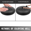 VEVOR Steel Drum, 13 Notes Percussion Instrument, 12 Inches Tongue Drum, Steel Tongue Drum, Steel Drums Instruments With Bag, Book, Mallets, Mallet Bracket, Hang Pan Drum Instrument, Black