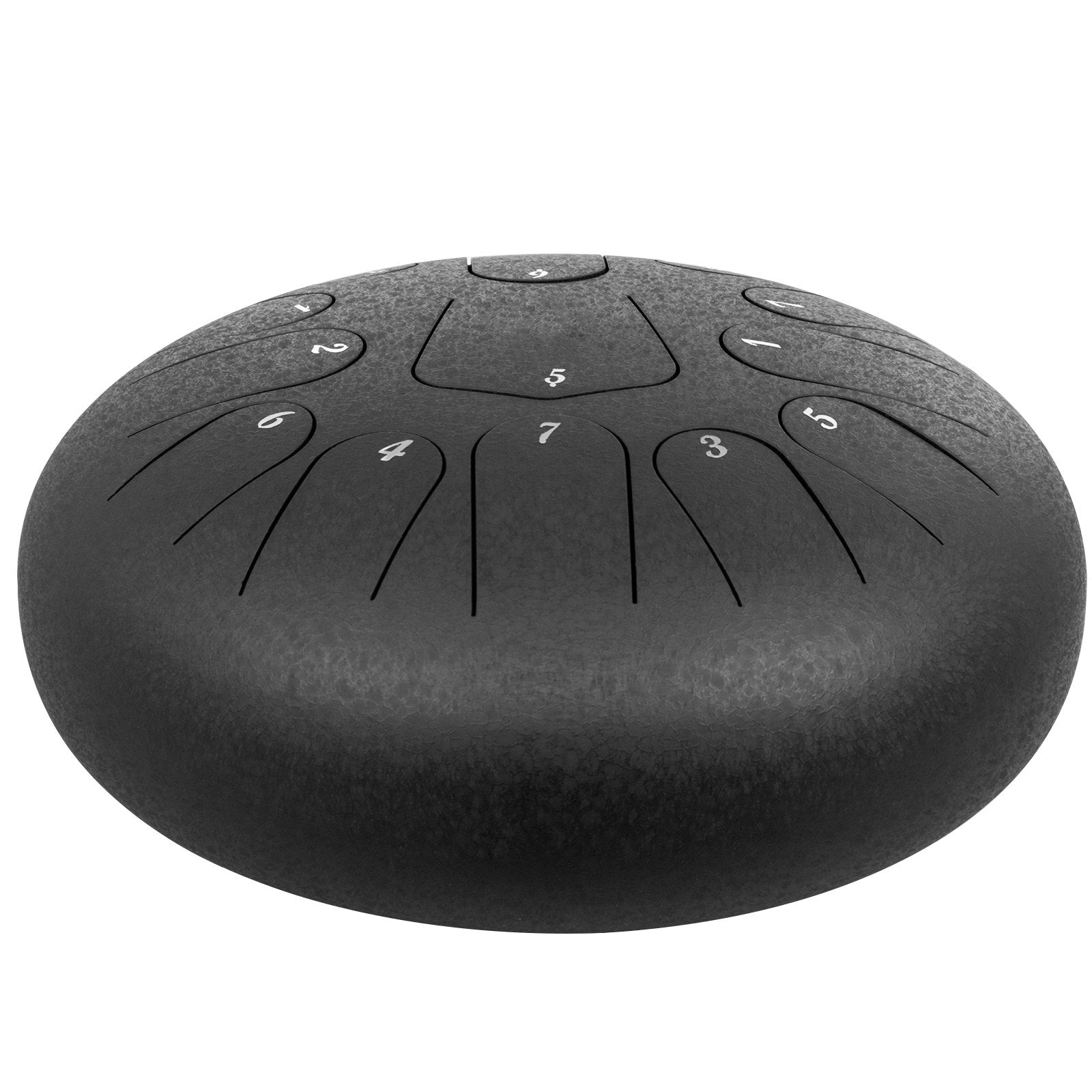 VEVOR Steel Drum, 13 Notes Percussion Instrument, 12 Inches Tongue Drum, Steel Tongue Drum, Steel Drums Instruments With Bag, Book, Mallets, Mallet Bracket, Hang Pan Drum Instrument, Black