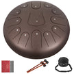 VEVOR Steel Drum 13 Notes Percussion Instrument 12 Inches Tongue Drum, Steel Tongue Drum, Steel Drums Instruments With Bag, Book, Mallets, Mallet Bracket, Hang Pan Drum Instrument, Chestnut