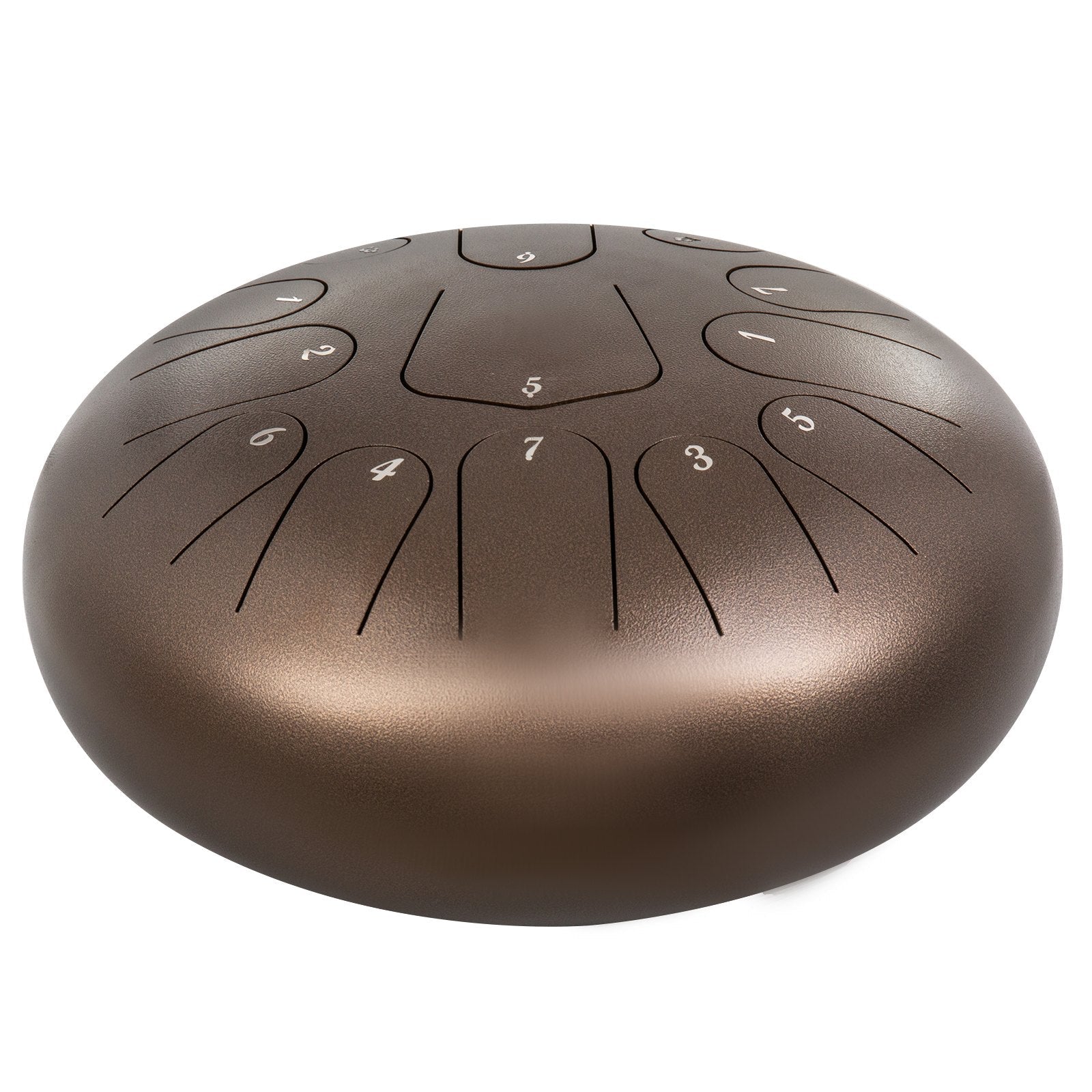 VEVOR Steel Drum 13 Notes Percussion Instrument 12 Inches Tongue Drum, Steel Tongue Drum, Steel Drums Instruments With Bag, Book, Mallets, Mallet Bracket, Hang Pan Drum Instrument, Chestnut